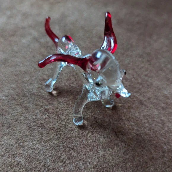 Glass Dog & Fire Hydrant With Little Green Dog - Picture 4 of 15